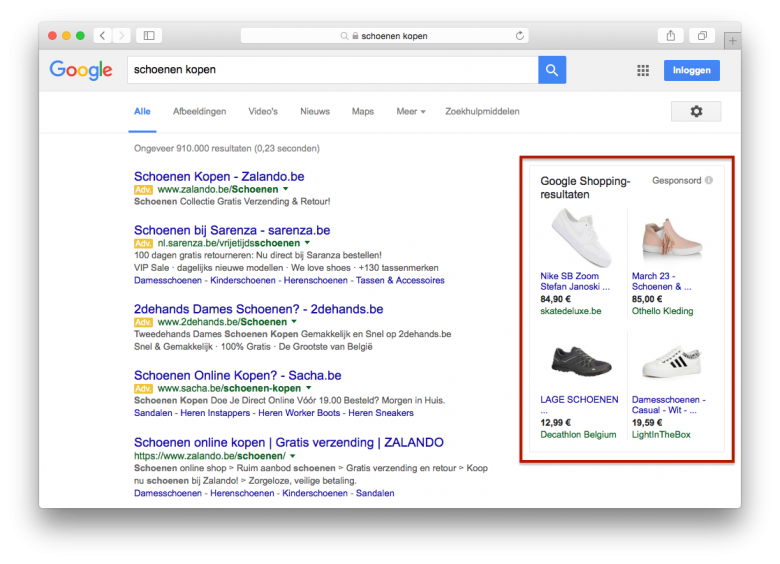 Google Search Product Listing Ads